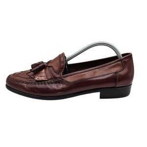 Giorgio Brutini‎ Shoes Mens Size 12 D Leather Woven Tassel Loafers Dress Brazil